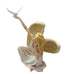 Vintage Sitting Angel in Pink with Dove Statue Figurine