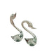 Vintage ACE Handblown Crystal Glass Swan Figurines