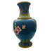 Vintage Floral Blue Cloisonné Vase