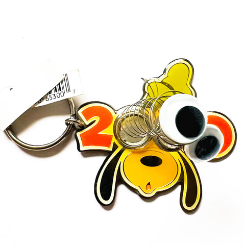 Disney Welcome Vintage 2000 Keychain Goofy Millennium Spring Eyes Metal Keychain