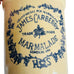 Vintage Blue James Carberry Marmalade Crock Stoneware Pottery Farmhouse
