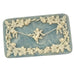 Vintage Incolay Stone Cameo Ornate Floral White & Blue Jewelry Box Trinket