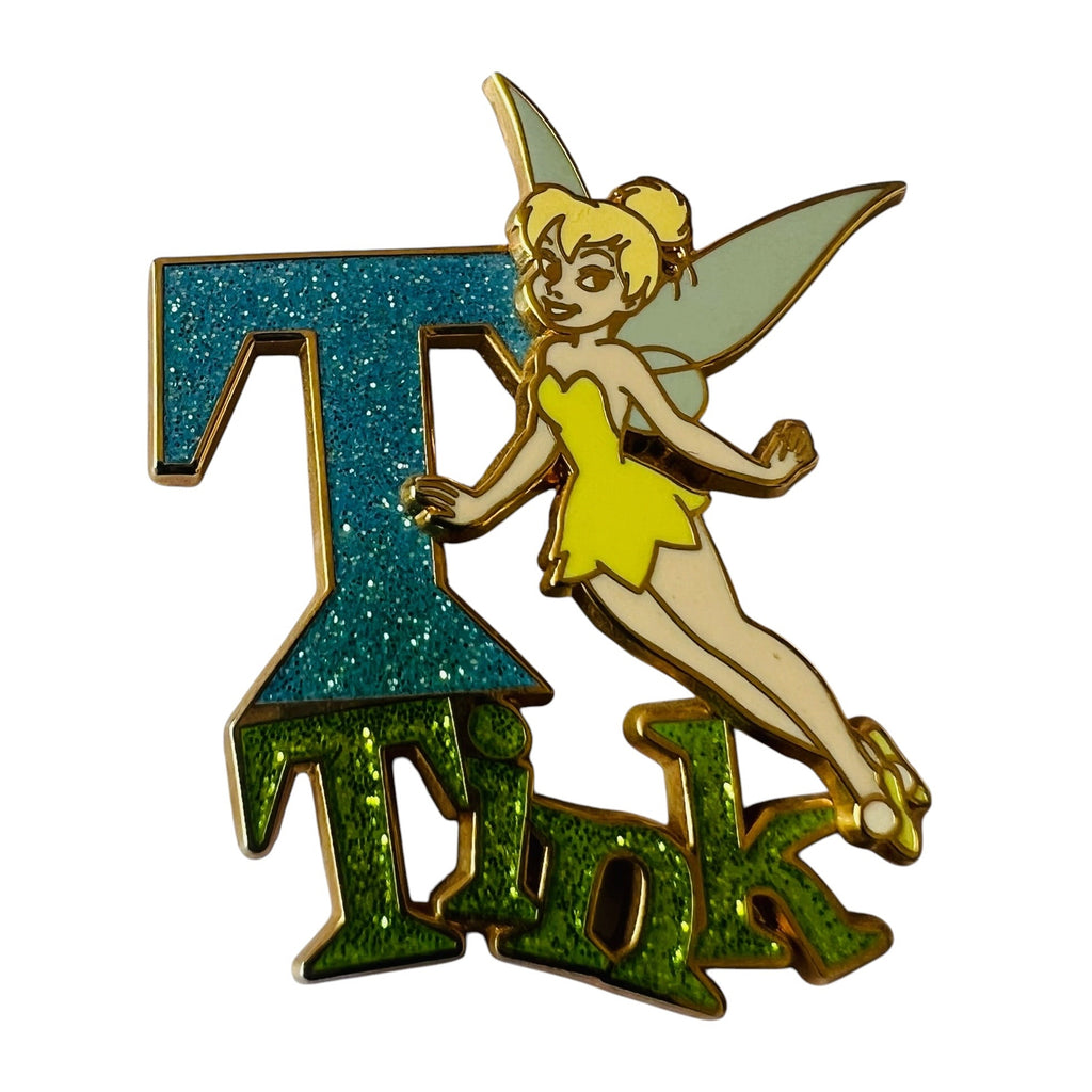 Disney Tinker Bell Glittered ''T'' Pin