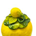 MADE ITALY ORGIA Art Handmade Ceramics Lemon Shaped Cookie Jar Decorated Lid