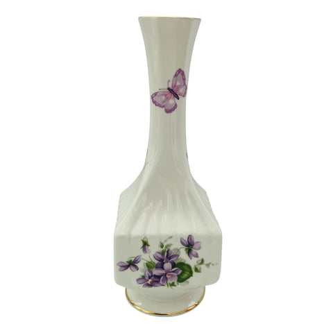Vintage Aynsley WILD VIOLETS Porcelain Made in England Vase