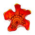 Vintage Fenton Thumbprint Orange Glass Pedestal Amberina Handkerchief Vase