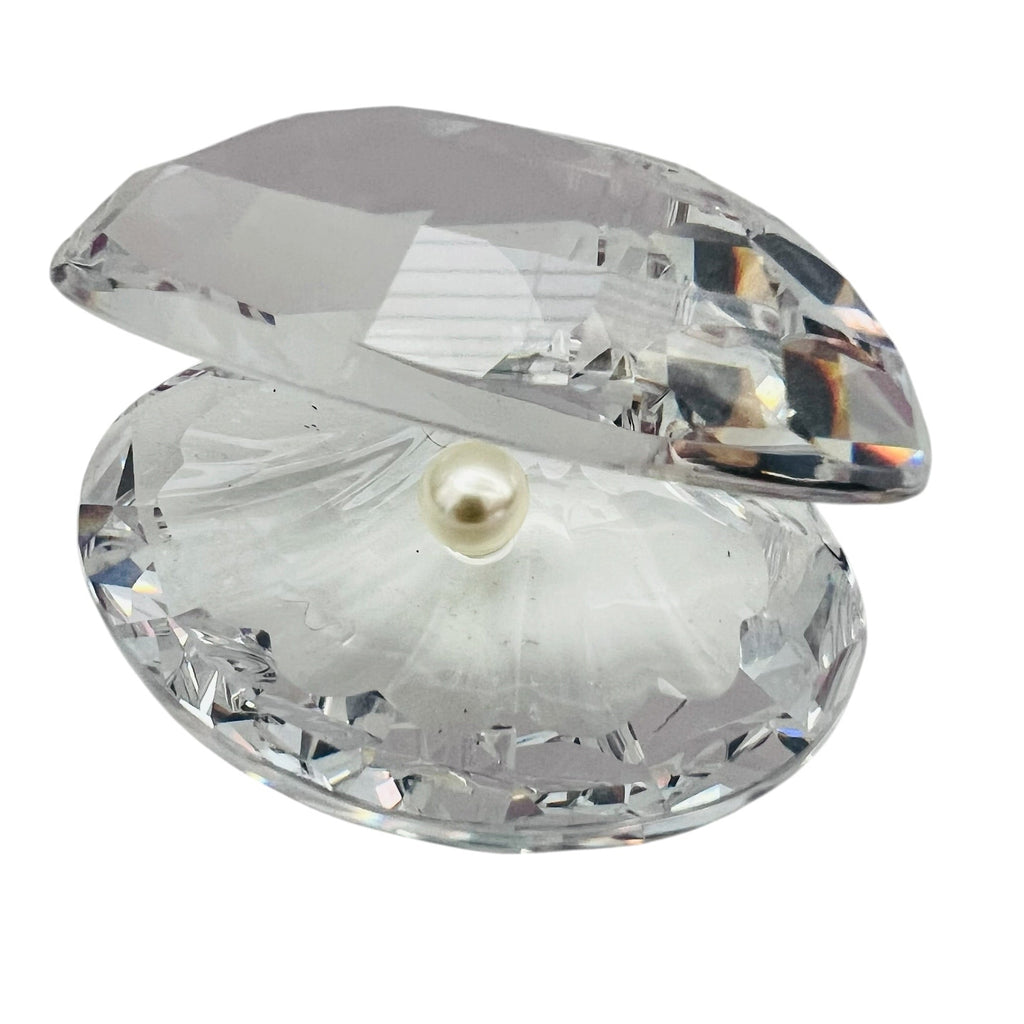 Vintage Swarovski Crystal Oyster Clam Shell with Pearl