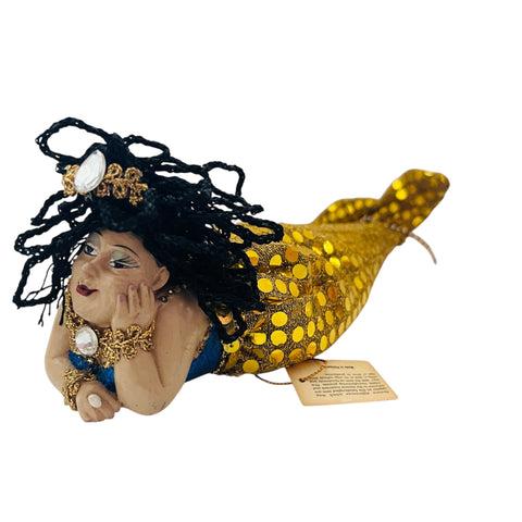 Vintage Katherine's Collection Gold Sequin Mermaid Doll Wayne Kleski