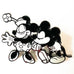 Disney Mickey & Minnie Mouse Classic Black White Pin