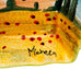 Vintage Italy Hand Painted Landscape Signed Michela Cookware Dish