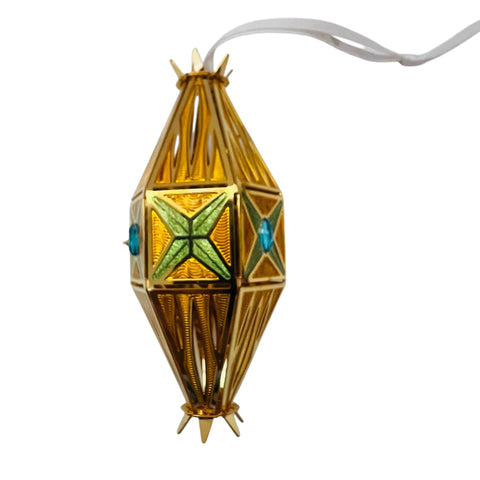 Waterford Holiday Heirlooms Snow Crystal Mini Spire Gold Metal Ornament