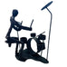 Vintage Iron Steampunk Black Drummer Sculpture