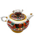 Vintage Russia St. Petersburg Floral Teapot with Gold Accents