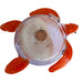 Art Glass Sea Turtle with Sand and Sea Shells