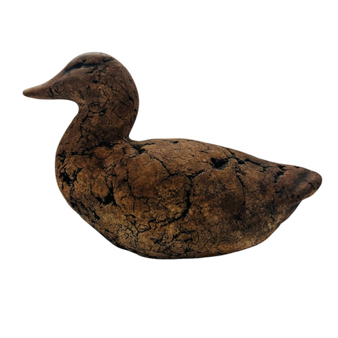 Vintage Carved Stone Duck Paperweight