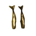 Vintage Solid Brass Whale Paperweight Figurine -Pair