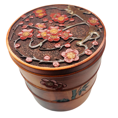Vintage Japanese Lacquered Jubako Stacking Box