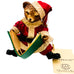 Kurt S. Adler Christmas Fabriche Santa Teddy Bear with Book Ornament Figurine
