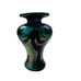 Vintage Miniature Pulled Feather Art Glass Signed Vase