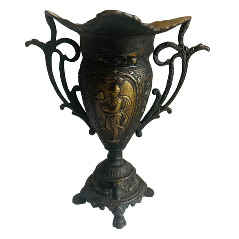 Antique Ornate Double Handle Vase -