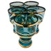 Vintage Blue and Gold Shot Glass Set of 5