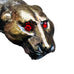 Vintage Bronzed Rustic Red Jeweled Eye Panther Signed Will P. Sculpture Figure