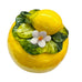 MADE ITALY ORGIA Art Handmade Ceramics Lemon Shaped Cookie Jar Decorated Lid