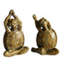 Vintage Faux Wood Brown Turtle Yoga Figurines