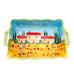 Vintage Italy Hand Painted Landscape Signed Michela Cookware Dish