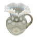 Vintage Fenton French Opalescent Glass Coin Dot Ruffled Pitcher