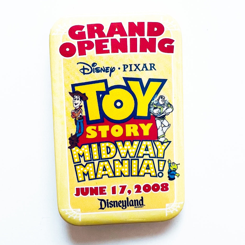 Disney Pixar Toy Story Midway Mania Grand Opening 2008 Pin Button