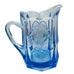 Vintage Nursery Rhyme Jack Candlestick Mary Had Little Lamb Blue Glass Pitcher