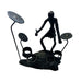 Vintage Iron Steampunk Black Drummer Sculpture