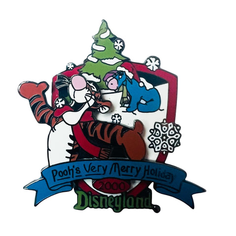 Disneyland Christmas 2000 Pooh’s Very Merry Holiday w/ Tigger & Eeyore LE Pin