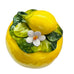 MADE ITALY ORGIA Art Handmade Ceramics Lemon Shaped Cookie Jar Decorated Lid
