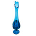 Vintage Viking Glass Blue Bluenique Footed Swung Vase