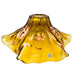 Vintage Fenton Amber Glass Hand Painted Ruffle Floral Lamp
