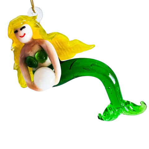 Glass Handmade Lampwork Glass Mermaid Figurine Ornament