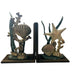 SPI San Pacific SF Nautical Home Pair of Cast Aluminum and Iron Shell Bookends