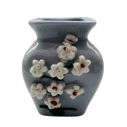 Vintage Germany Miniature Floral Ceramic Vase