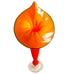 Vintage Jack The Pulpit Orange  Art Glass Vase