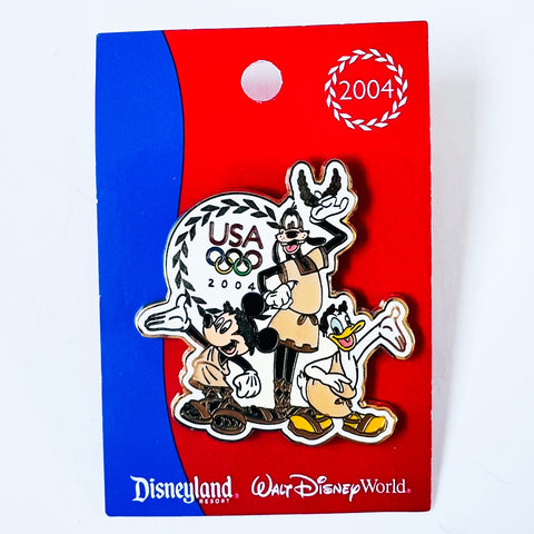 Disney WDW Olympic 2004 Mickey Goofy Donald Pin