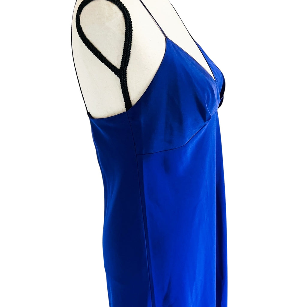 natori slip dress Vintagee Natori Cobalt Blue Slip Nightie Lingerie Dress – The Stand Alone