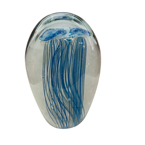 Vintage Art Glass Jellyfish Paperweight