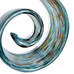 Art Glass Abstract Aqua Swirl Ribbon Sculpture