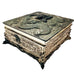 Vintage Japanese Dragon Hinged Silver Metal Storage Box