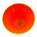 Mid‑Century Modern Lime Green Rim Orange Art Glass Signed Vase