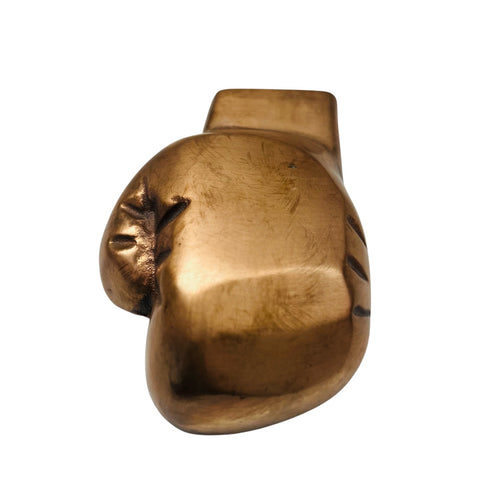 Vintage Brass Boxing Glove Desk Display Paperweight Office Art