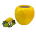 MADE ITALY ORGIA Art Handmade Ceramics Lemon Shaped Cookie Jar Decorated Lid