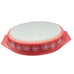 Vintage PYREX Pink Daisy Casserole Divided 1 1/2 Quart Oval Dish No Lid